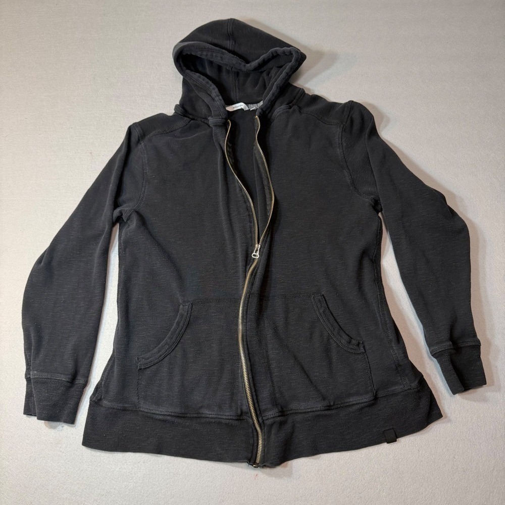 Blumind Black Zip Up Hoodie Womens Casual Cotton Full Zip Sweatshirt